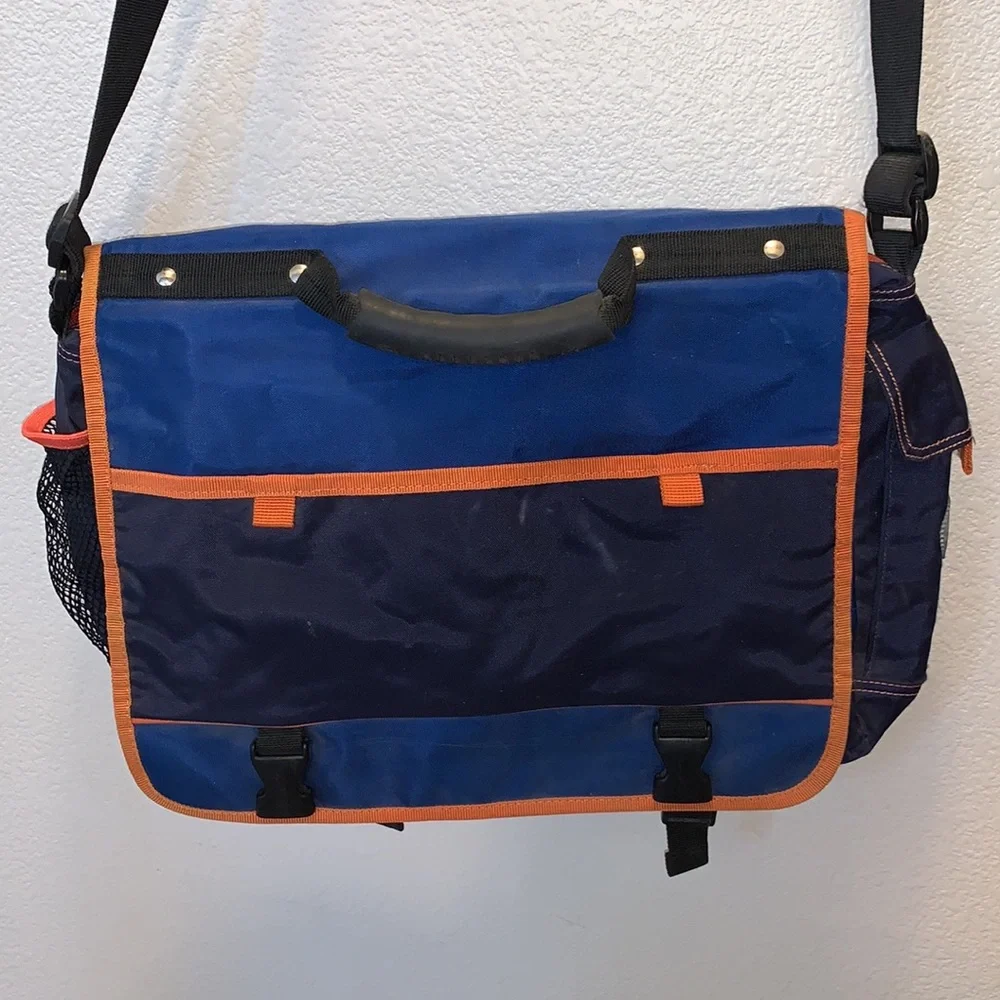 Gap blue orange BSU colors college laptop bag